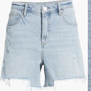 1822 Denim dad distressed high waist denim cutoff shorts
